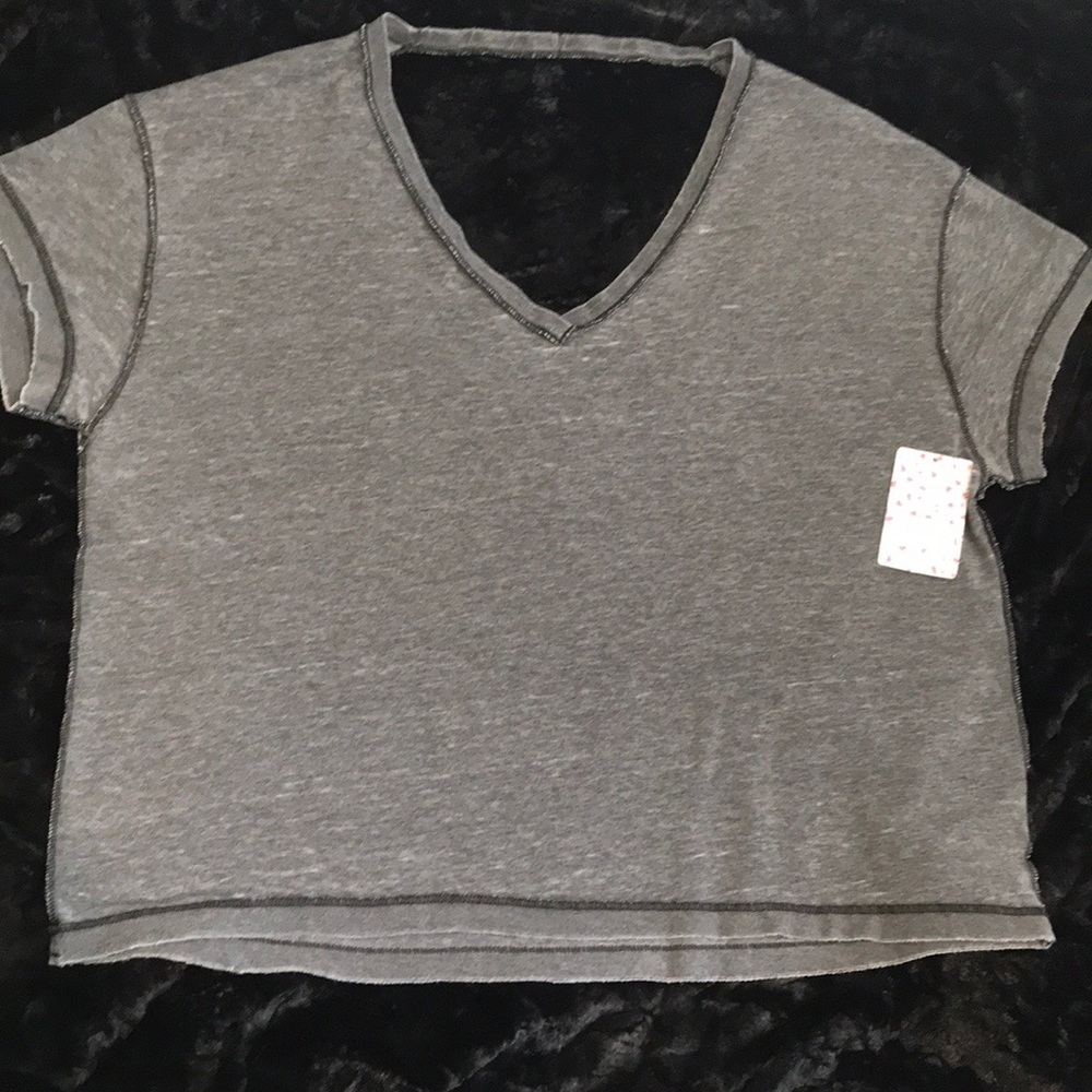 Free People All Mine Black Tee. S,M - Picture 4 of 8